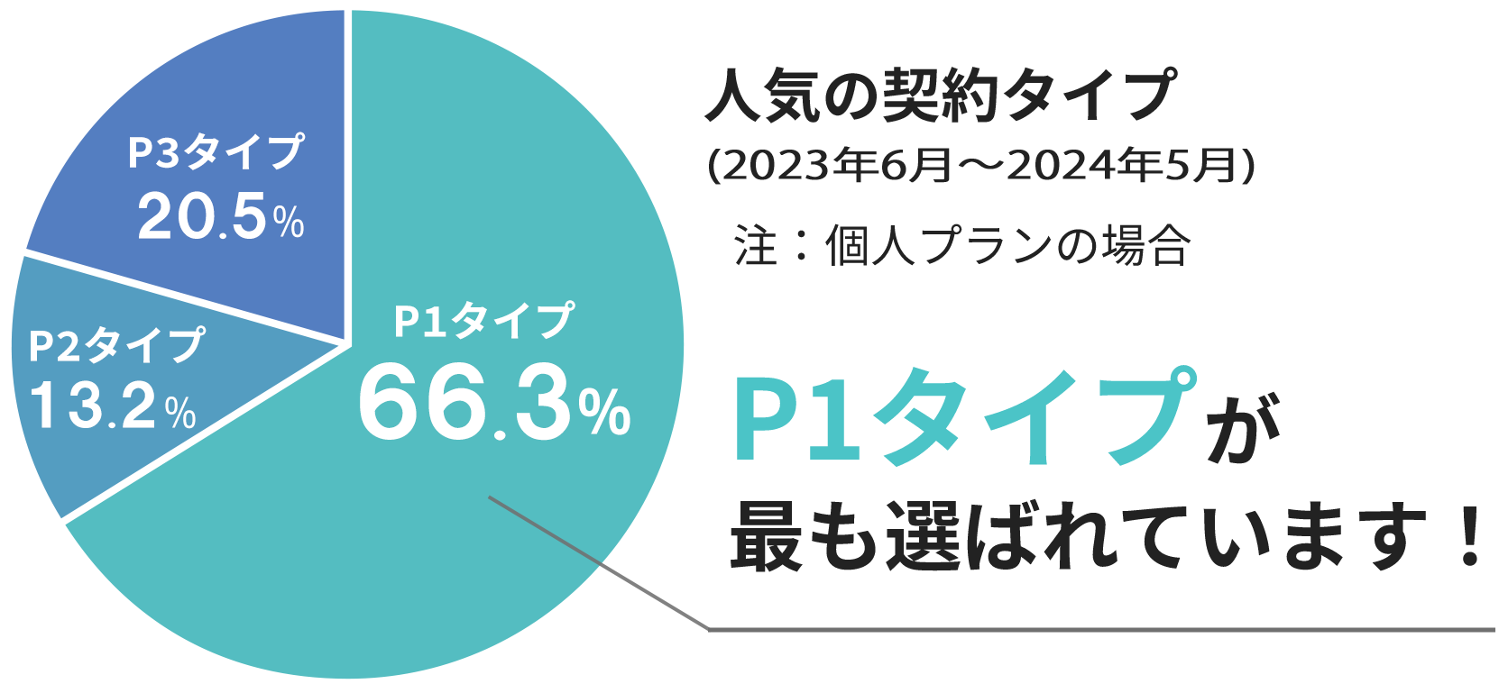 P1タイプが最も選ばれています!